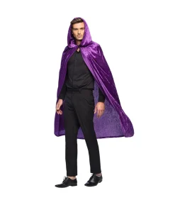 Lilla velour kappe, 170 cm.