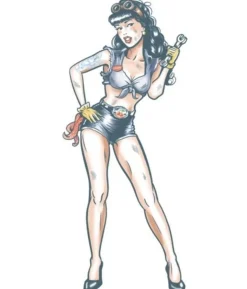 Mechanic Pin Up tatovering