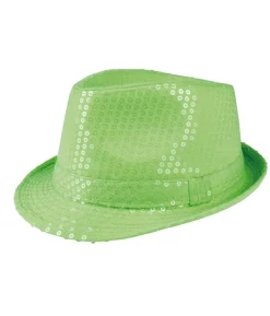 Neongrøn paillethat