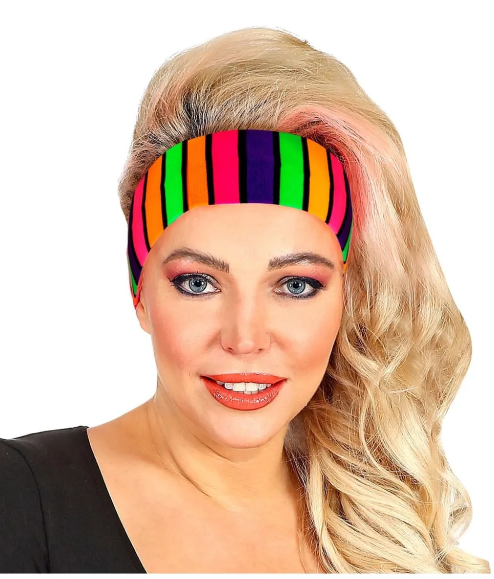 Neon hårbånd, multi
