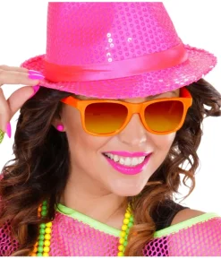Neon orange 80er briller