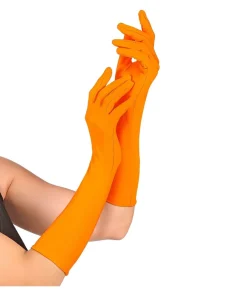 Neon orange lange handsker
