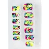 Neon Patchwork kunstige negle