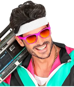 Neon pink 80er briller