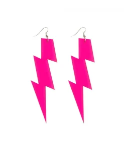 Neonpink lyn øreringe