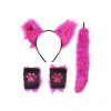 Neon pink og lilla kattesæt