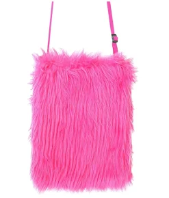 Neonpink plys taske