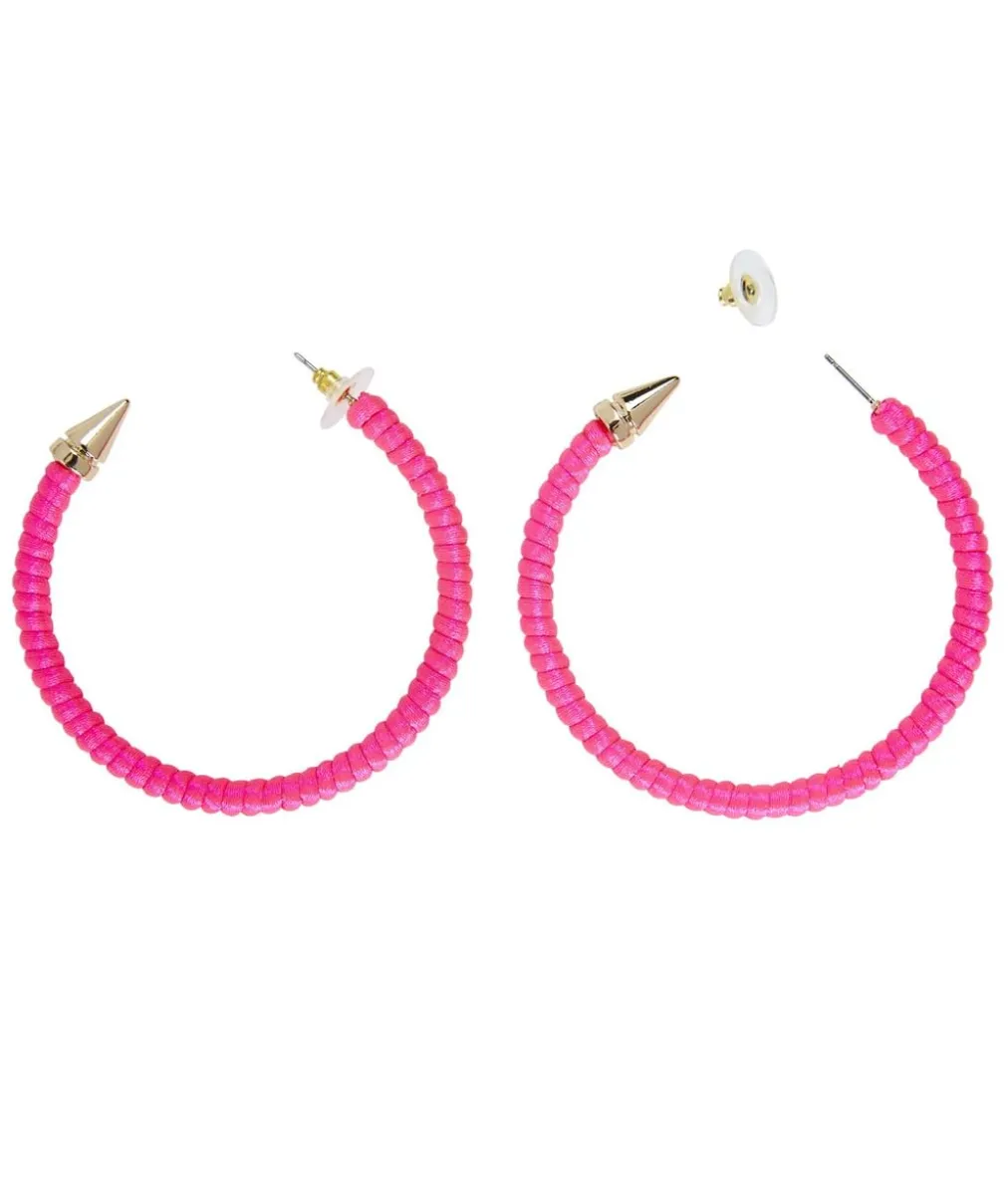 Neonpink øreringe