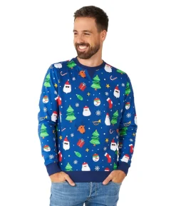 OppoSuits Festivity Blue julebluse