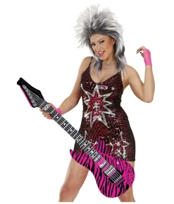 Oppustelig guitar pink zebra