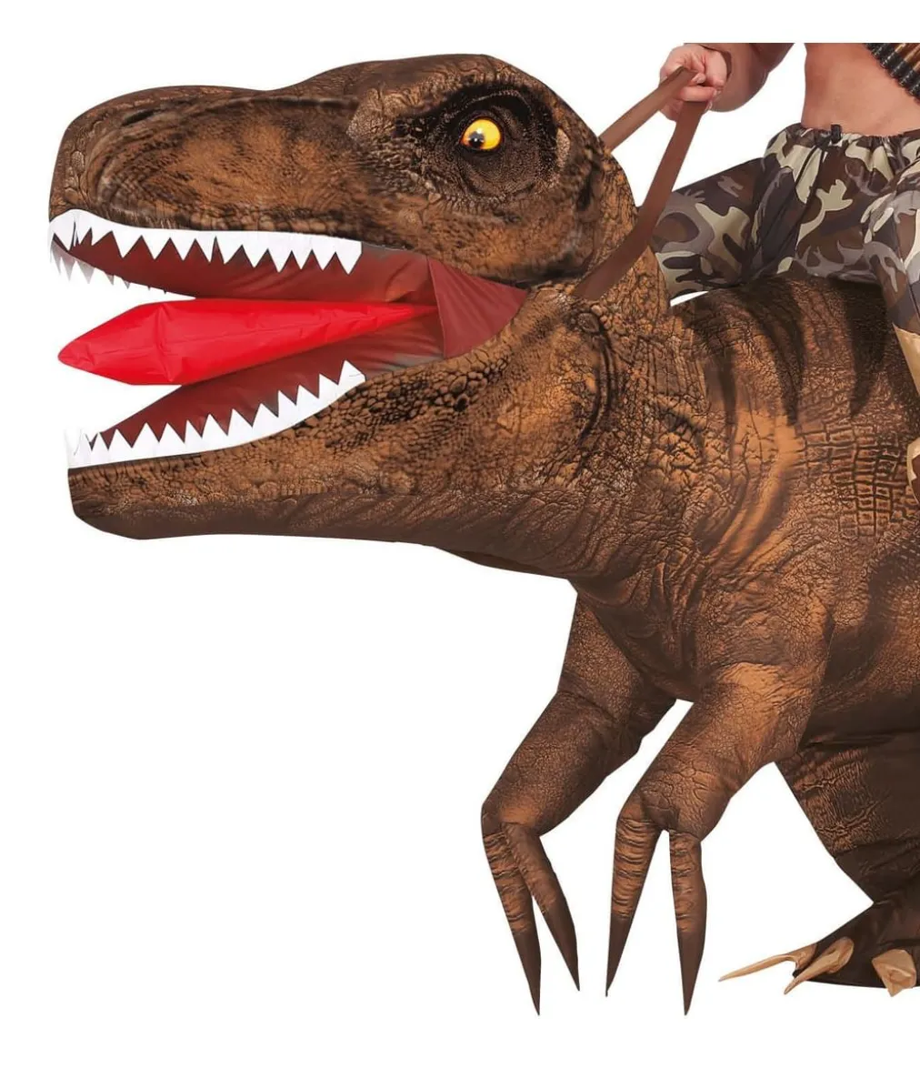 Oppusteligt Ride On T-rex kostume