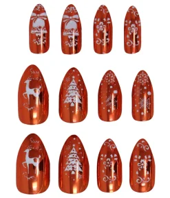 Orange jule negle, 12 stk