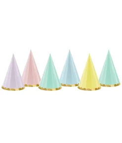 Partyhatte i pastelfarver