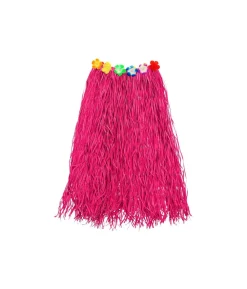 Pink bastskørt, 80 cm