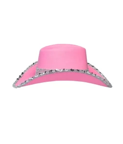 Pink Cowboyhat med pailletter