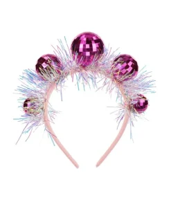 Pink discokugle hårbånd