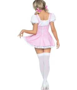 Pink gingham kjole