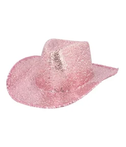 Pink paillet Cowboyhat