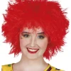 Rød Frizzy paryk