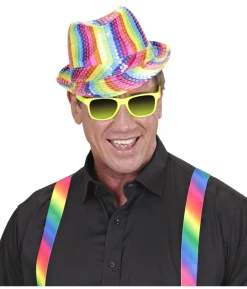Regnbue fedora hat