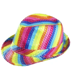Regnbue fedora hat