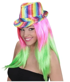 Regnbue fedora hat