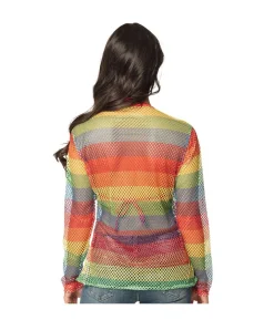 Regnbue netbluse