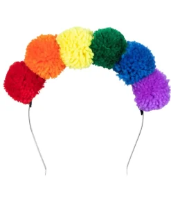 Regnbue pom pom hårbøjle