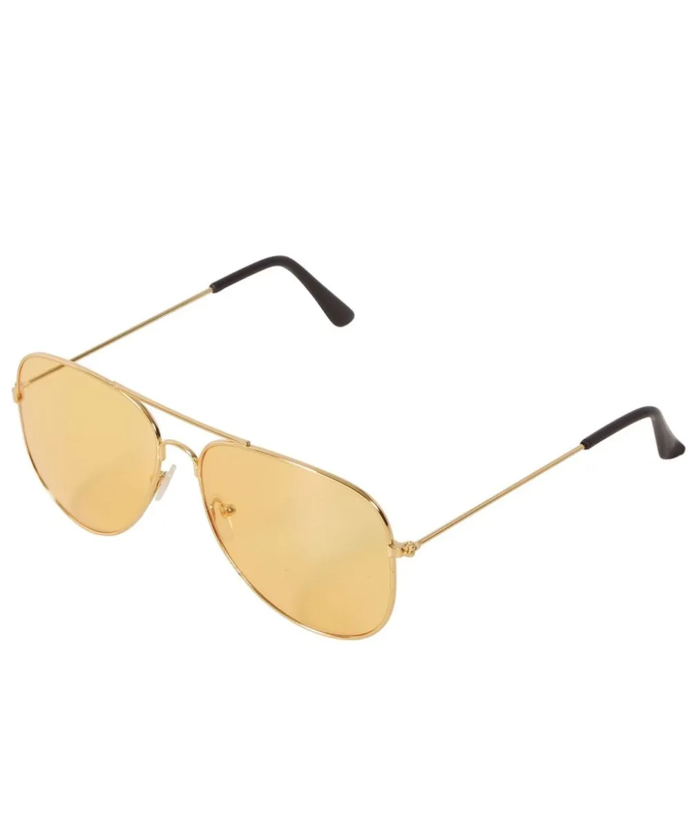 Retrobrille med gule glas