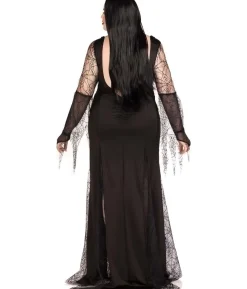 Sexy Spooky Morticia kostume Plus