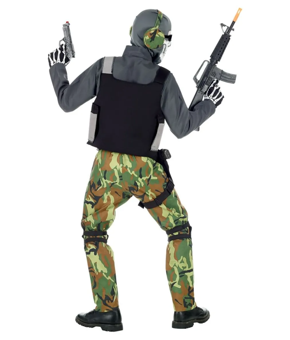 Skelet soldat kostume