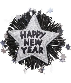 Sølv Happy New Year broche
