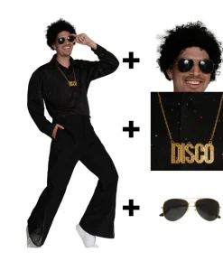 Sort Disko kostume