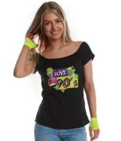 Sort 90er t-shirt
