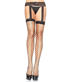 Sorte stockings med hofteholder