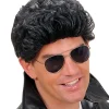 Sort Greaser paryk