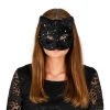 Sort kat pailletmaske