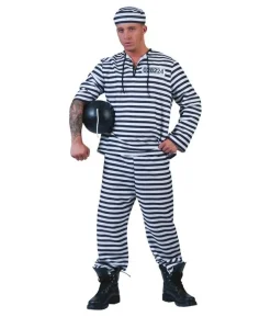 Sort og hvid fangedragt kostume