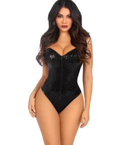 Sort palliet bodysuit