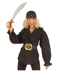 Sort piratskjorte