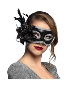 Sort Venice Fiore halvmaske