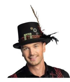 Steampunk hat med fjer