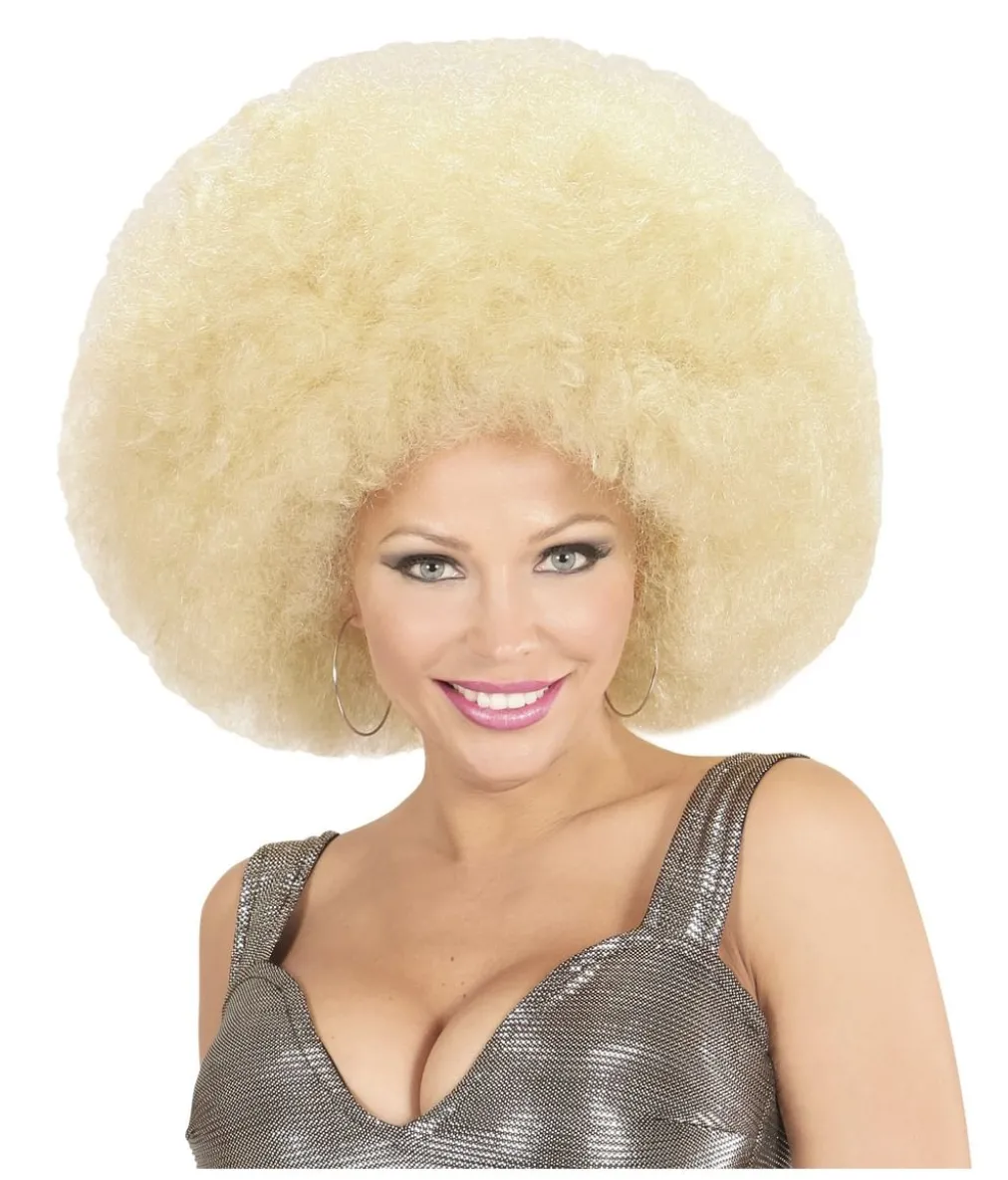 Stor blond afroparyk