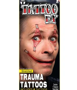 Stretched trauma tatovering
