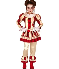 Striped Clown girl kostume