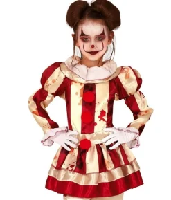 Striped Clown girl kostume