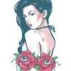 Tatovering Pin up Rose