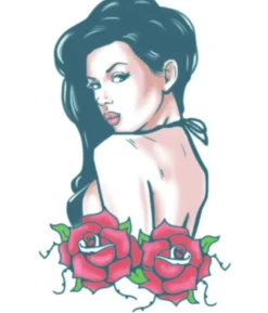 Tatovering Pin up Rose