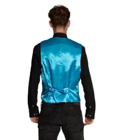 Turkis pailletvest og butterfly