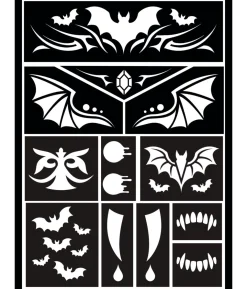 Vampyr makeup skabelon